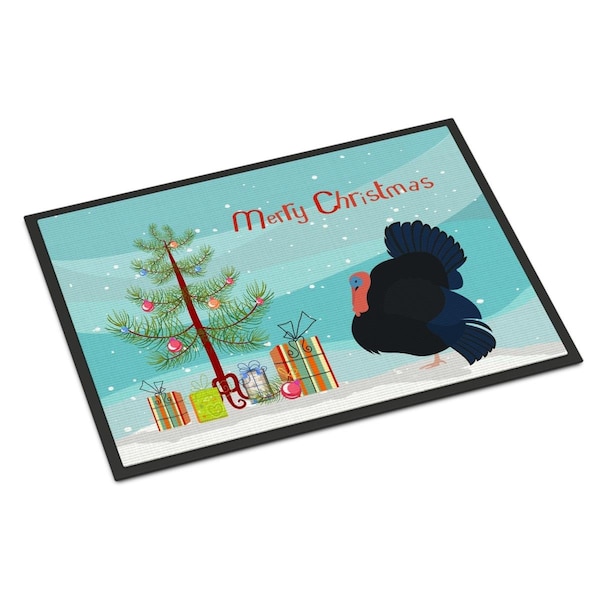 Carolines Treasures Norfolk Black Turkey Christmas Indoor or Outdoor Mat, 18 x 27 in. BB9352MAT - main